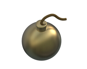 Bomb isolated on background. 3d rendering - illustration