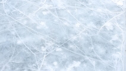 Obraz premium Skated Ice Rink Surface: Winter Background. AI Generated 