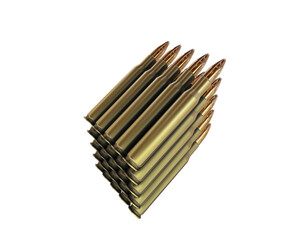 Cartridge isolated on background. 3d rendering - illustration