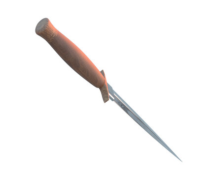 Dagger isolated on background. 3d rendering - illustration
