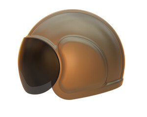 Pilot helmet isolated on background. 3d rendering - illustration