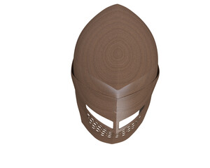 Gladiator helmet isolated on background. 3d rendering - illustration