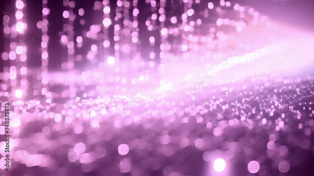 Poster a cityscape painted in neon hues is overlaid with a web of interconnected data points representing t