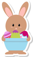 Easter Egg Bunny Sticker