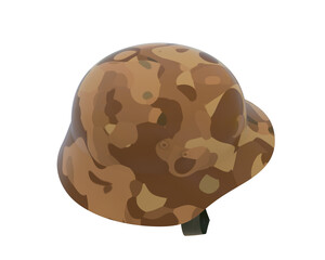 War helmet isolated on background. 3d rendering - illustration
