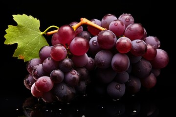 Ripe Red wine grapes. Vine grape. Generate Ai