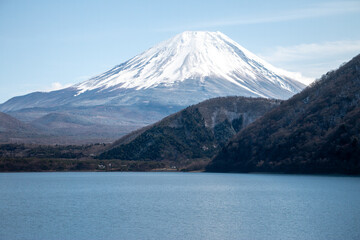 本栖湖から見た富士山