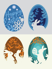 Bunny easter background, illustration easter, funny bunny, vector background wallpaper