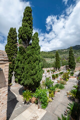 Fornalutx cemetery, Soller valley route, Mallorca, Balearic Islands, Spain