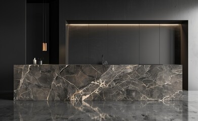 Elegant Modern Kitchen with Marble Counter