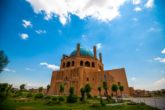 Iconic Dome of Soltanieh Amidst Renovation, Soltaniyeh City, Zanjan Province, Iran
