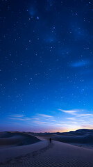 Starry Nights Over Desert Dunes: An Astrophotography Journey | Generative AI	