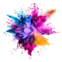 Explosion of colored powder. Power and art concept, abstract blast of colors