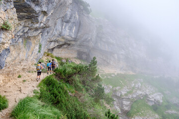 descending to the cirque of Gavarnie, Pyrenees National Park, Hautes-Pyrenees, France