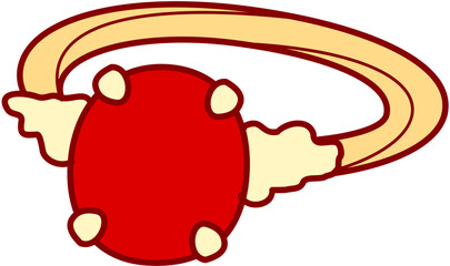 Wedding ring doodle flat color