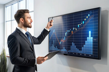 business, businessman, graph chart