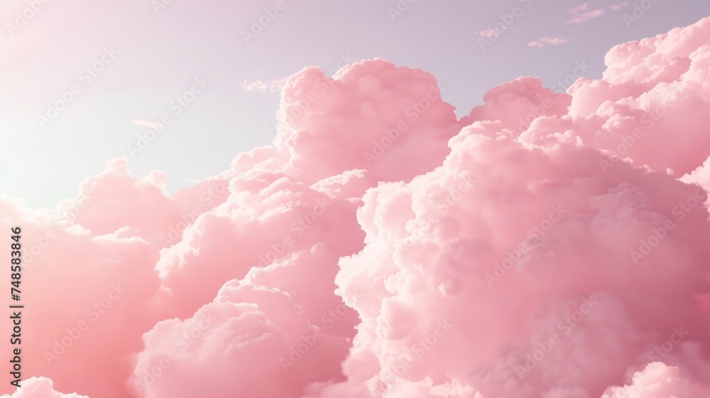 Poster a plane soaring high in the cloudy sky. suitable for travel and aviation concepts