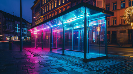 Holographic bus stops
