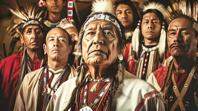 American Indian tribe people