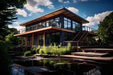 Eco-Living Harmony: Modern Design | Generative AI	
