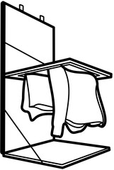 portable clothesline, laundry, dry, outline