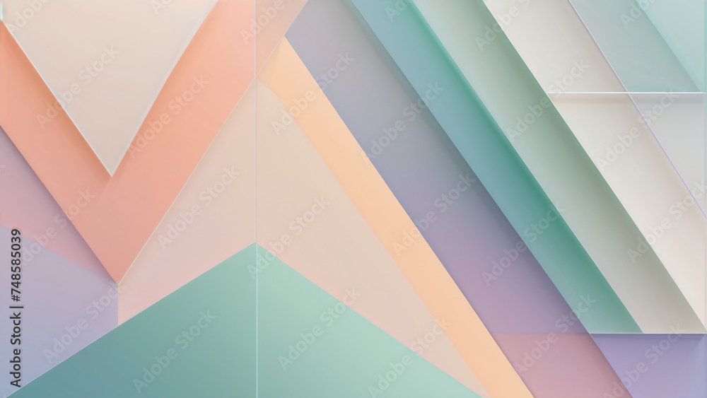 Poster translucent-overlay-incorporating-layered-geometry-linear-patterns-intersecting-minimalist-shapes