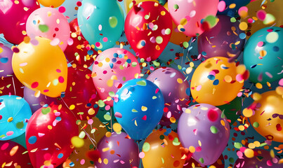 photo multi colored balloons bring joy to celebration - obrazy, fototapety, plakaty
