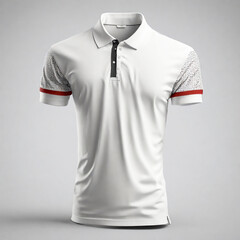 Polo Shirt nill and white Print Mockup 3d.Ai generate