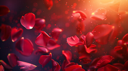 Beautiful background of single rose petals