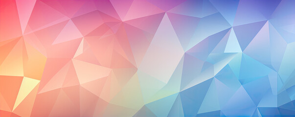 Obraz premium Triangle color shape background. Pastel triangle Grid Mosaic rainbow. Pastel triangle rainbow coloring. wide banner