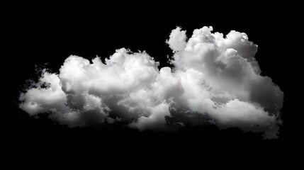 Soft and fluffy white clouds floating in the dark blue sky. Perfect for use as a background or overlay in any design project.
