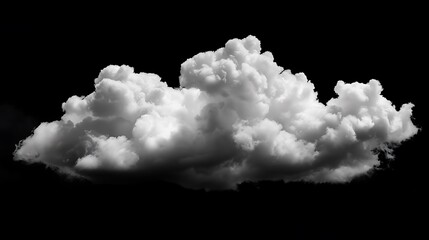 Soft and fluffy white cloud isolated on a transparent background. Use it to add a touch of beauty to your photos.