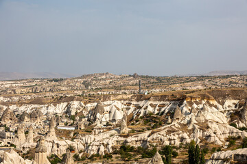 Fototapeta na wymiar Famous rock formations in phallic shape, Cappadocia, Turkey
