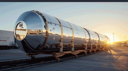 Hyperloop freight transportation