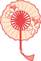 chinese fan, pastel pink, hand fan, traditional air cooling