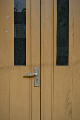 locked wooden door