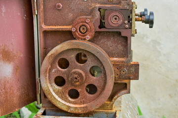 The flywheel of a machine