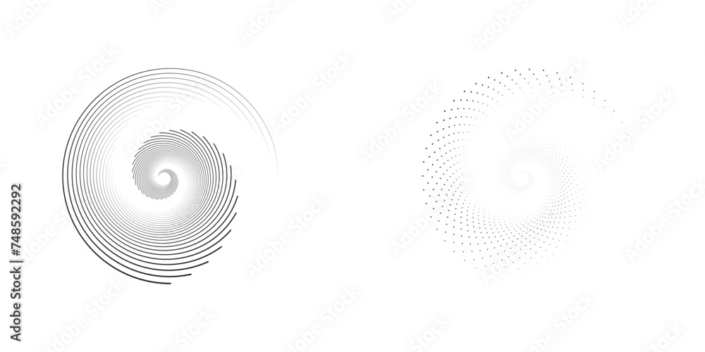 Poster spiral sound wave rhythm line dynamic abstract vector background