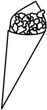 recommend clip art: cinema movie popcorn outline 