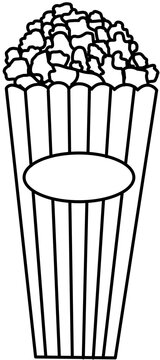 recommend clip art: cinema movie popcorn outline 