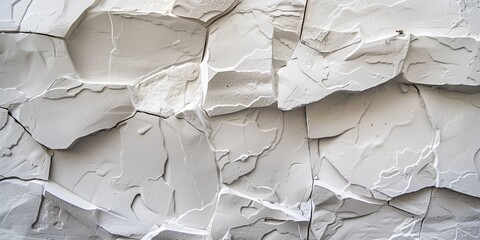 Abstract white stone wall