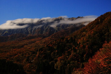 Fototapeta premium 星空と大山