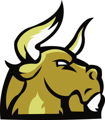 Bull logo design, Bull mascot logo, bull head illustration vector drawing, Brave cow head mascot Logo design. Vector Template Illustration Design. Mascot Brave bull Logo design any graphic work art