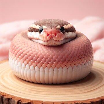 Adorable cute snake with lots of colors - version 24