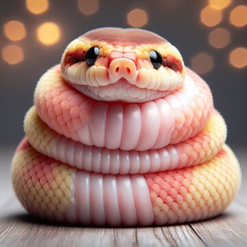 Adorable cute snake with lots of colors - version 22