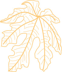 leafs, ecoprint pattern outline go green