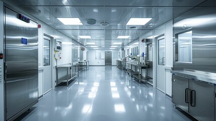 Pharmaceutical Innovations Lab, Cleanrooms and labs in a pharmaceutical plant develop and produce lifesaving drugs, adhering to the strictest standards of purity and efficacy.