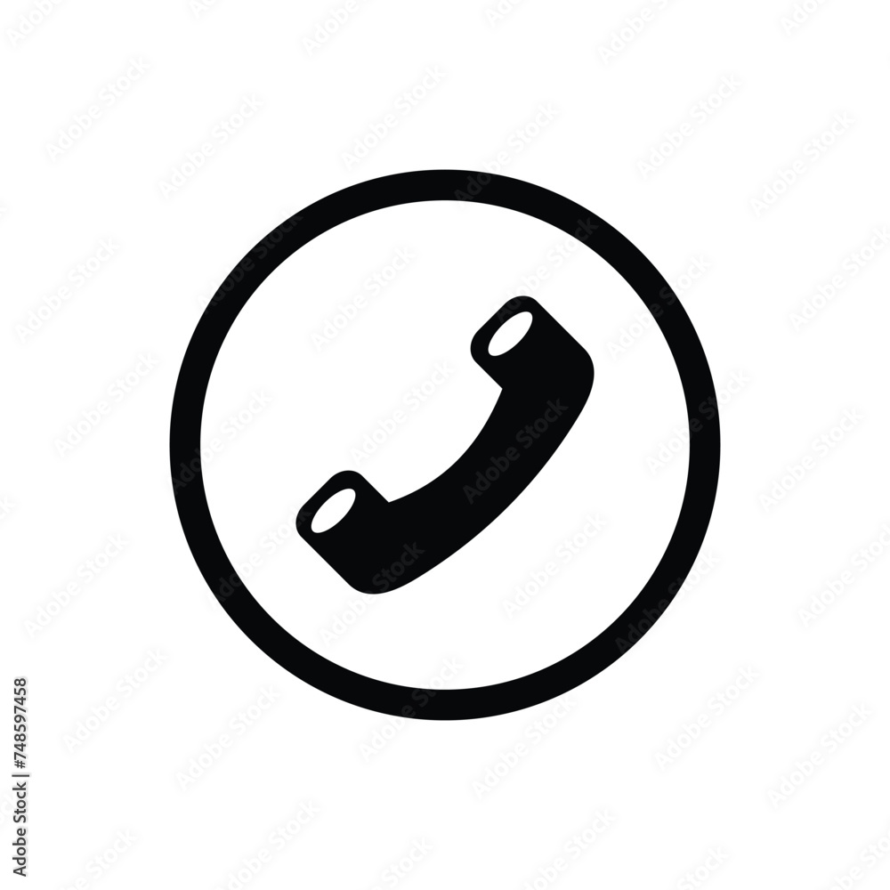 Poster telephone icon vector isolated on white background for your web and mobile app design, resources gra