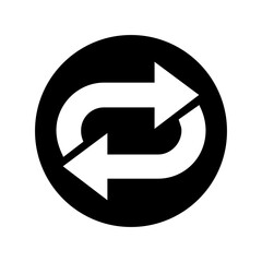 Reload icon vector. Reset illustration sign. update symbol or logo.