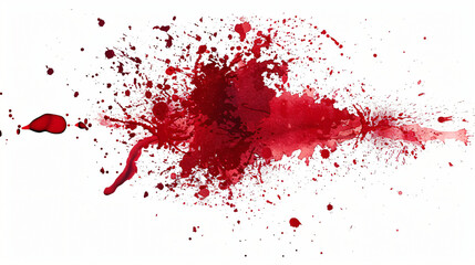 Blood splatter on white background.